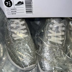 David’s Bridal beautiful shimmering tennis shoes size 7.5.